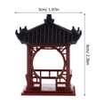 thumbnail image 2 of PENIKOKO Mini Garden Pavilion Figurine Red ABS Landscape Statue Table Decor 1 Piece Outdoor Indoor Ornament, 2 of 8