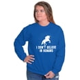 thumbnail image 3 of I Dont Believe in Humans Unicorn Women Crewneck Sweatshirt Brisco Brands M, 3 of 6