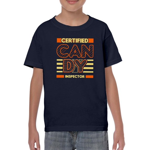 Certified Candy Inspector T-Shirt Juniors -Image by Shutterstock, x-Large