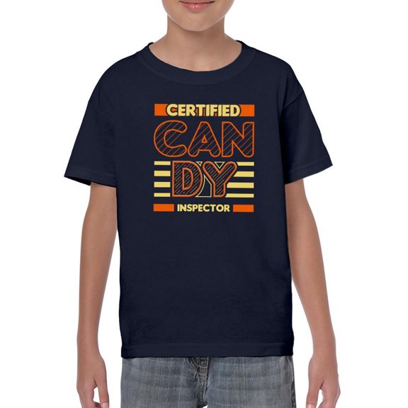 Certified Candy Inspector T-Shirt Juniors -Image by Shutterstock, x-Large