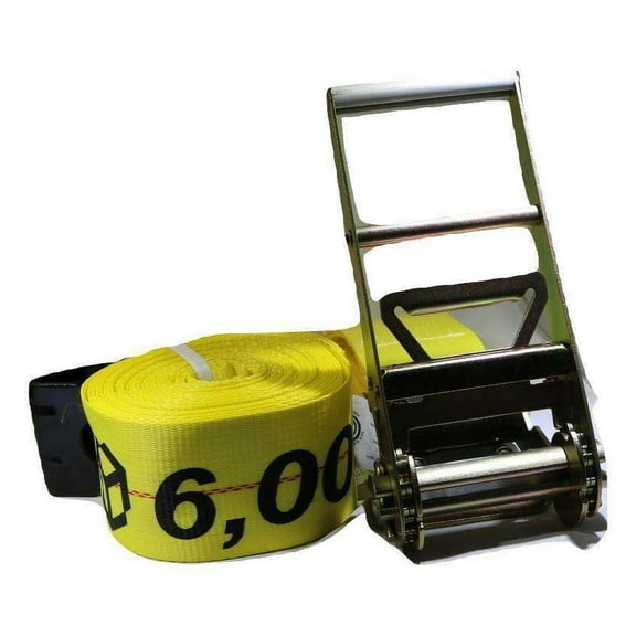 4" x 30 Ft Heavy Duty Ratchet Strap w/ Flat Hooks | R430FHD