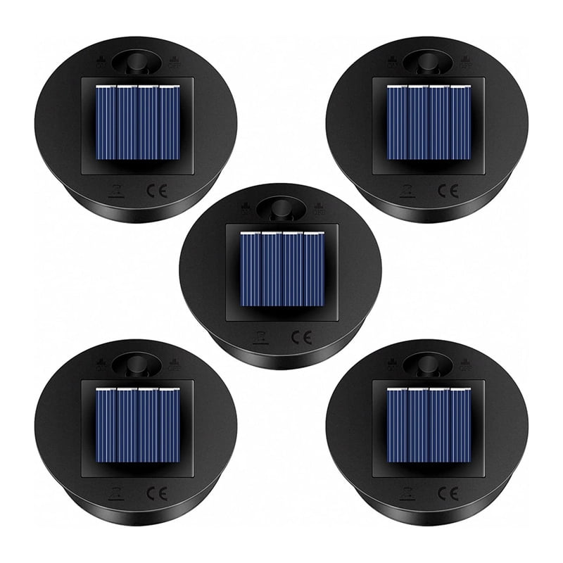5 Pack Replacement Solar Light Parts(Top Size 2.76 Inches, Bottom Size 2.36 Inches),7 Warm White