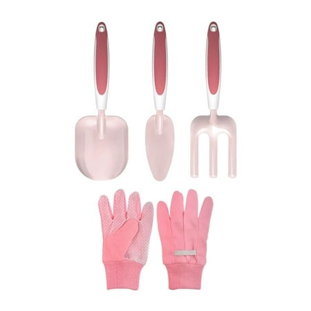 Kids Educational Gardening Tool Set Pink Compact Size Accessory Sturdy , to Develop Child Imagination And Physical Activity 4Pcs
