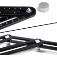 thumbnail image 3 of Wohao Multi-Angle Measuring Ruler with Positioning Hole, 6-Sided Aluminum Alloy Folding Ruler,Template Measuring Tool,Black，JUN, 3 of 5