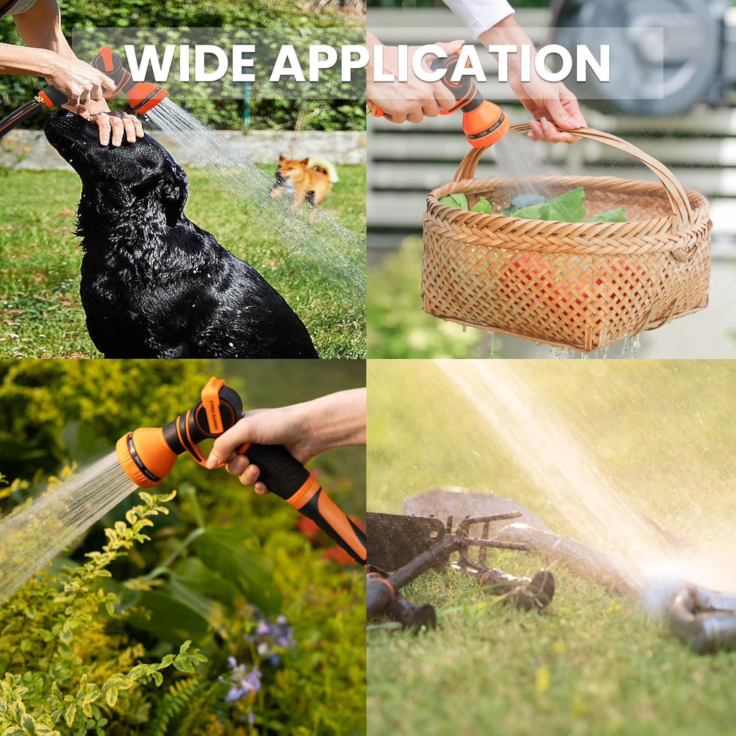 Garden Hose 6ft x 5/8", Short Water Hose Lightweight, Flexible Hose with Swivel Handle, Male to Female Fittings