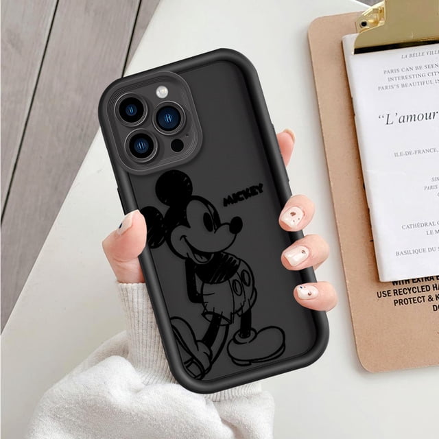 Comic Mickey For Apple iPhone 15 14 13 12 11 Mini XS XR X 8 7 Pro Max Plus Soft Eye Ladder Phone Case F09Jhei01 iPhone 12 Pro Max