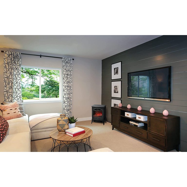 Napoleon Continental 22 Small Black Portable Electric Fireplace Stove with  Natural Looking Flames u0026 Realistic Glowing Logs - CEFS22H - Walmart.com