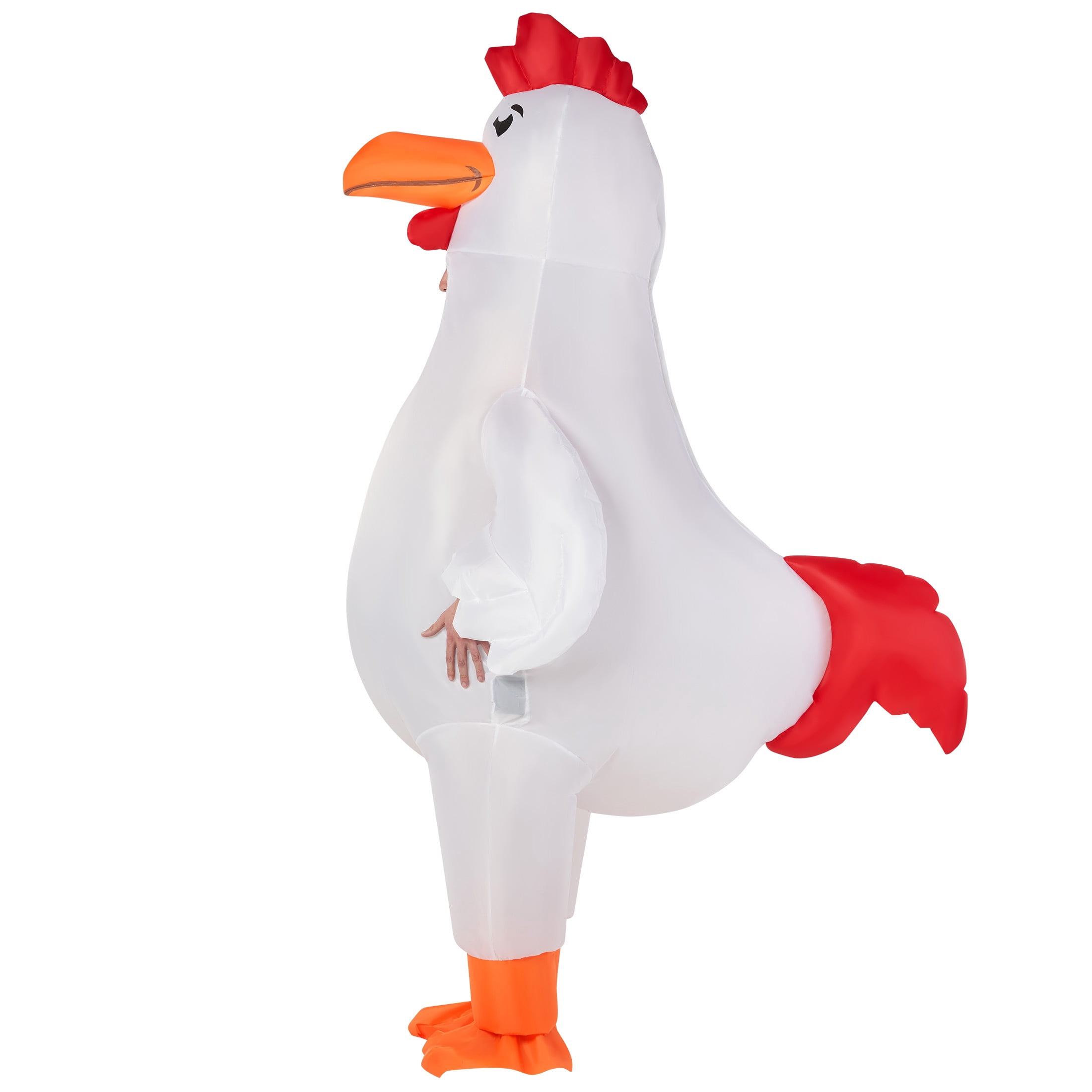 Giant Chicken Inflatable Halloween Costume for Adults, Adult Size S-XL (28-42), by Morph Suits