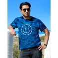 thumbnail image 2 of Smiling Barb Wire Face Tie Dye Crystal Men -Image by Shutterstock, Male Medium, 2 of 4