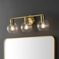 thumbnail image 7 of SAFAVIEH Sunetta 3-Light LED Brass Iron Wall Sconce with Clear Shade, 7 of 7