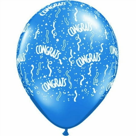 11" Congrats Around Contemporary Balloons (10 ct)
