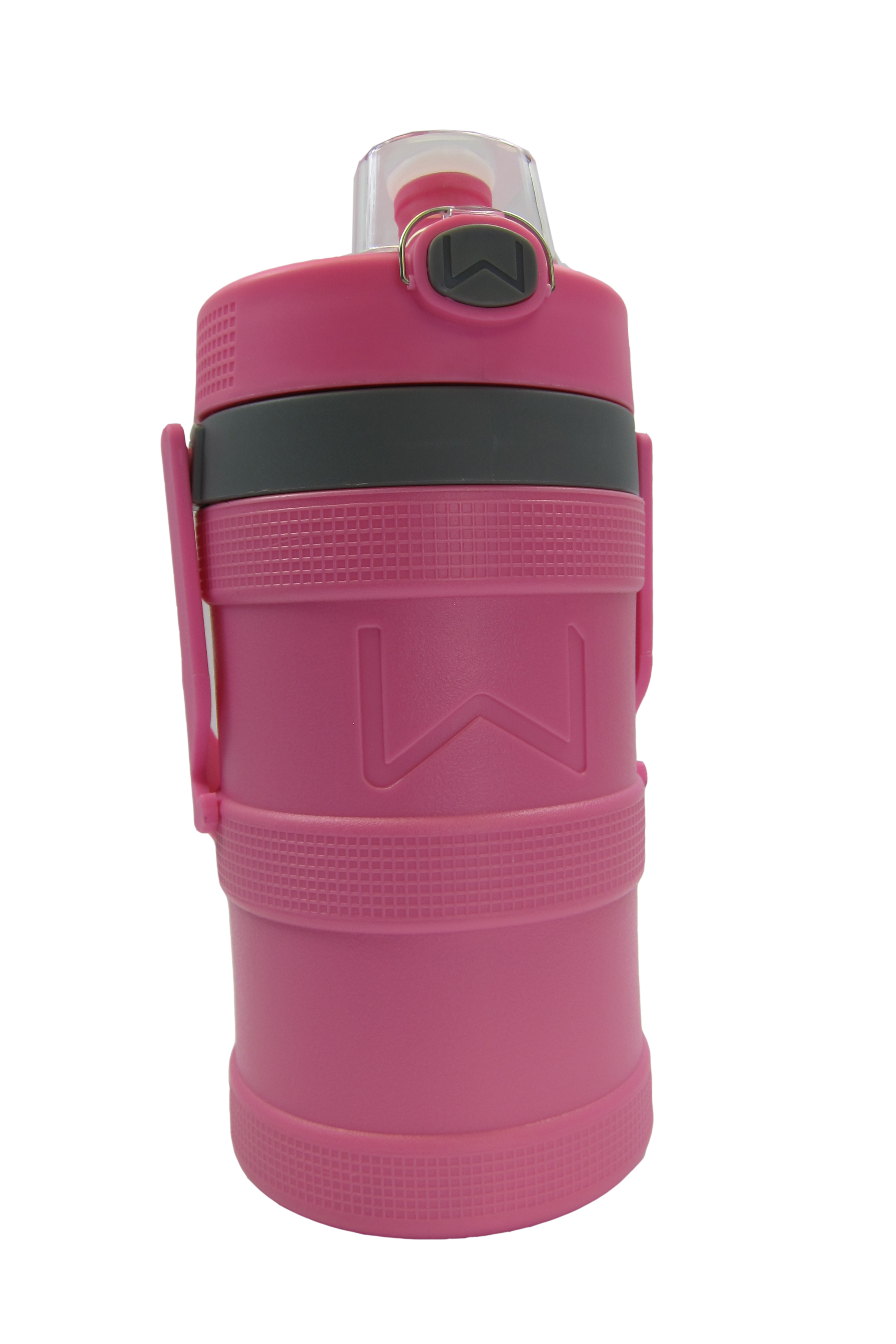 Wellness 128 oz Pink Plastic Water Bottle with Screw Cap