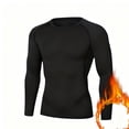 thumbnail image 6 of ZUKMRJPC Men's Compression Shirts Long Sleeve High Elastic Slim Fit Pullover Winter Fleece Warm Running Athletic Gym Baselayer Undershirts, 6 of 7