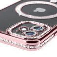 thumbnail image 3 of Entronix Magnetic Crystal Case for iPhone 11, Luxury Rhinestone Cute Bumper Cover for Girls, Rose, 3 of 6