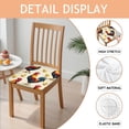 thumbnail image 2 of Roosters and Chicks Seat Covers for Dining Room Chairs Set Of 4,Stretch Printed Washable Chair Seat Cover with Elastic Ties and Button,Removable Waterproof Couch Cushion Covers, 2 of 6