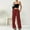 Red, variant on iHPH7 Wide Leg Pants Woman, Palazzo Pants for Women, Linen Pants Women, Wide Leg Linen Pants for Women, Gauze Pants, Black L