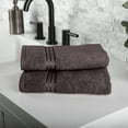 thumbnail image 3 of Lavish Home 6 Piece Towel Set - 625GSM Cotton Bathroom Accessories (Charcoal), 3 of 8