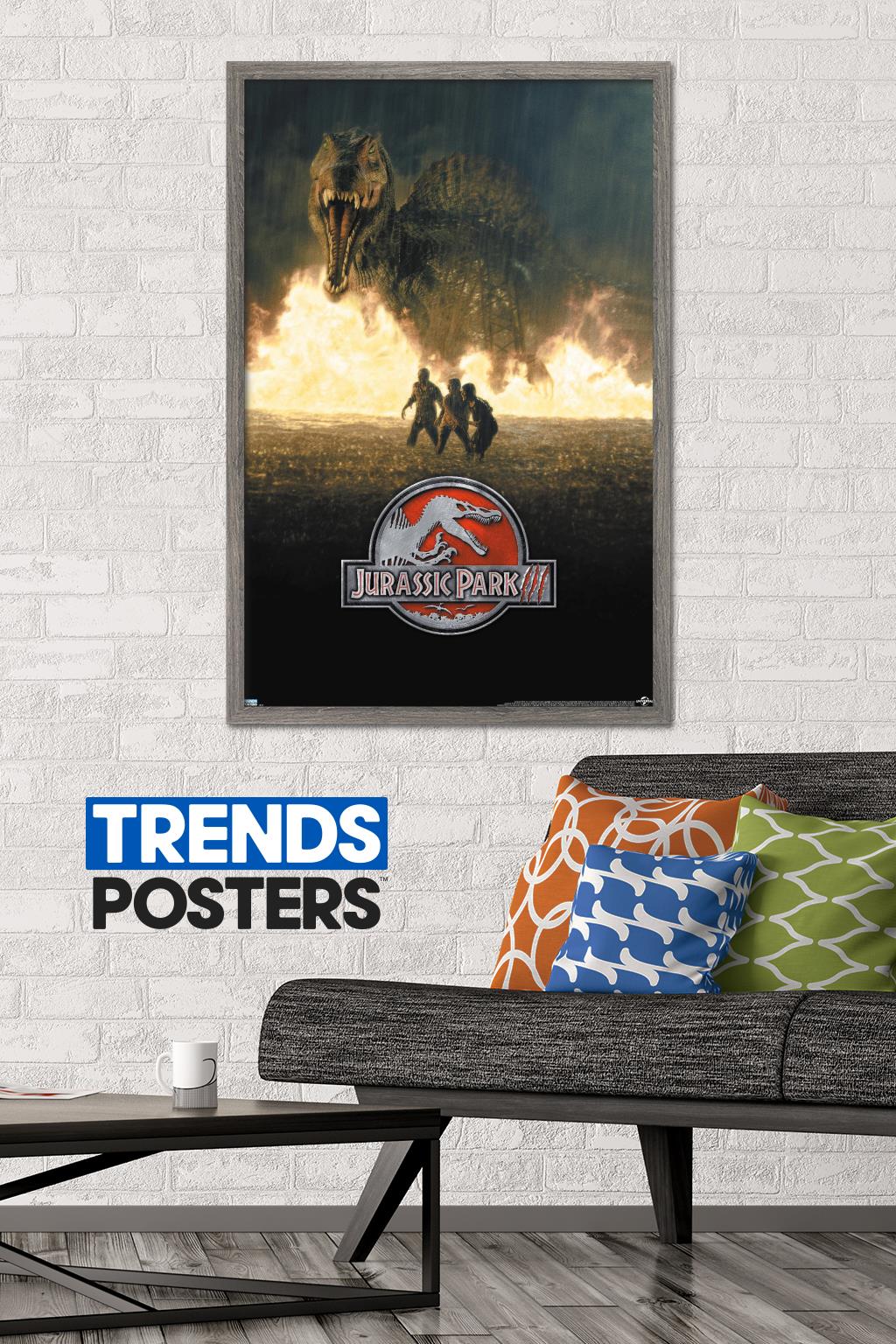 Jurassic Park 3 - Run Wall Poster, 22.375" x 34", Framed