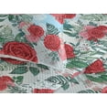 thumbnail image 3 of Ambesonne Delicate Roses Quilted Coverlet 3 Pcs, Art Blooming Floral, King Size, Dark Coral Pastel Pink, 3 of 4