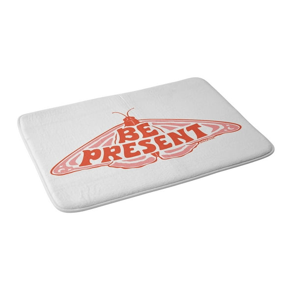 Society6 Sagepizza Be Present Bath Mat 34" x 21"