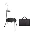 thumbnail image 4 of Mesa de camping, mesa plegable con soporte de luz, actualización, ajustable, portátil, estable al aire libre para mochileros, jardín, senderismo, pati , Negro DYNWAVEMX Mesa de pícnic, 4 of 8
