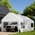 thumbnail image 3 of Walsunny 10’ x 20’ x 8’ Heavy Duty White Carport, 3 of 11