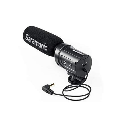 Saramonic SR M3 Mini Directional Shotgun Video Microphone for youtube and Interview with extra Mic Input and (Best Shotgun Mic For Youtube)