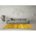 thumbnail image 3 of Ahgly Company Machine Washable Indoor Square Persian Yellow Traditional Area Rugs, 5' Square, 3 of 4