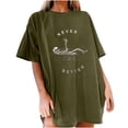 thumbnail image 4 of Hombres Y Mujeres Retro Tops Trendy Droped Shoulder Sleeves Impresión Suelta Manga Corta Top Pullover Odeerbi ODB180496, 4 of 8
