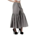 thumbnail image 3 of Moomaya Women's Elastic Waist Sharara Pants Cotton Loose Solid Color High Waist Dance Bottom, 3 of 6