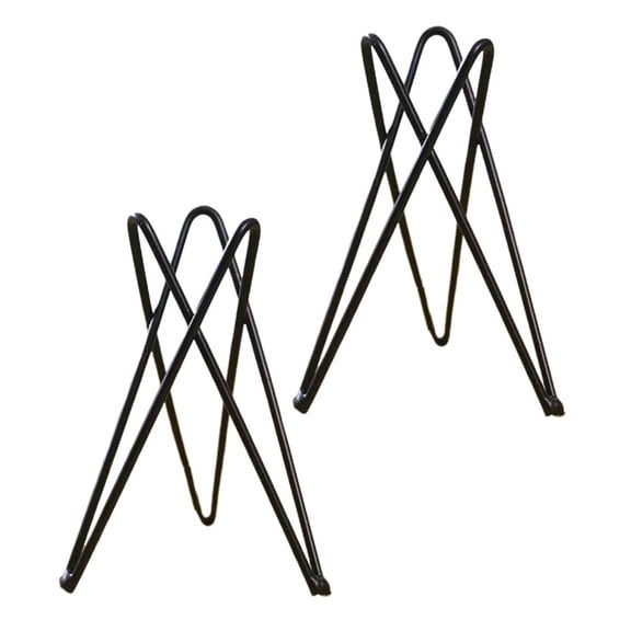 LEORX 2Pcs Rust Resistant Iron Plant Tripod Stand Black for Gardening Use