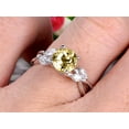 thumbnail image 4 of 1.25 Carat Flower 6mm Marquise Cut White Gold Champagne Diamond Moissanite Engagement Rings, 4 of 6