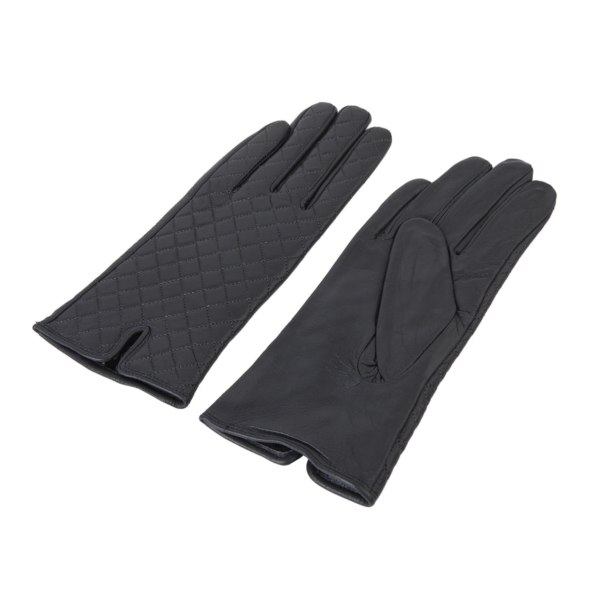 Elegant Women's Quilted Solid Winter Thermal Soft Leather Gloves