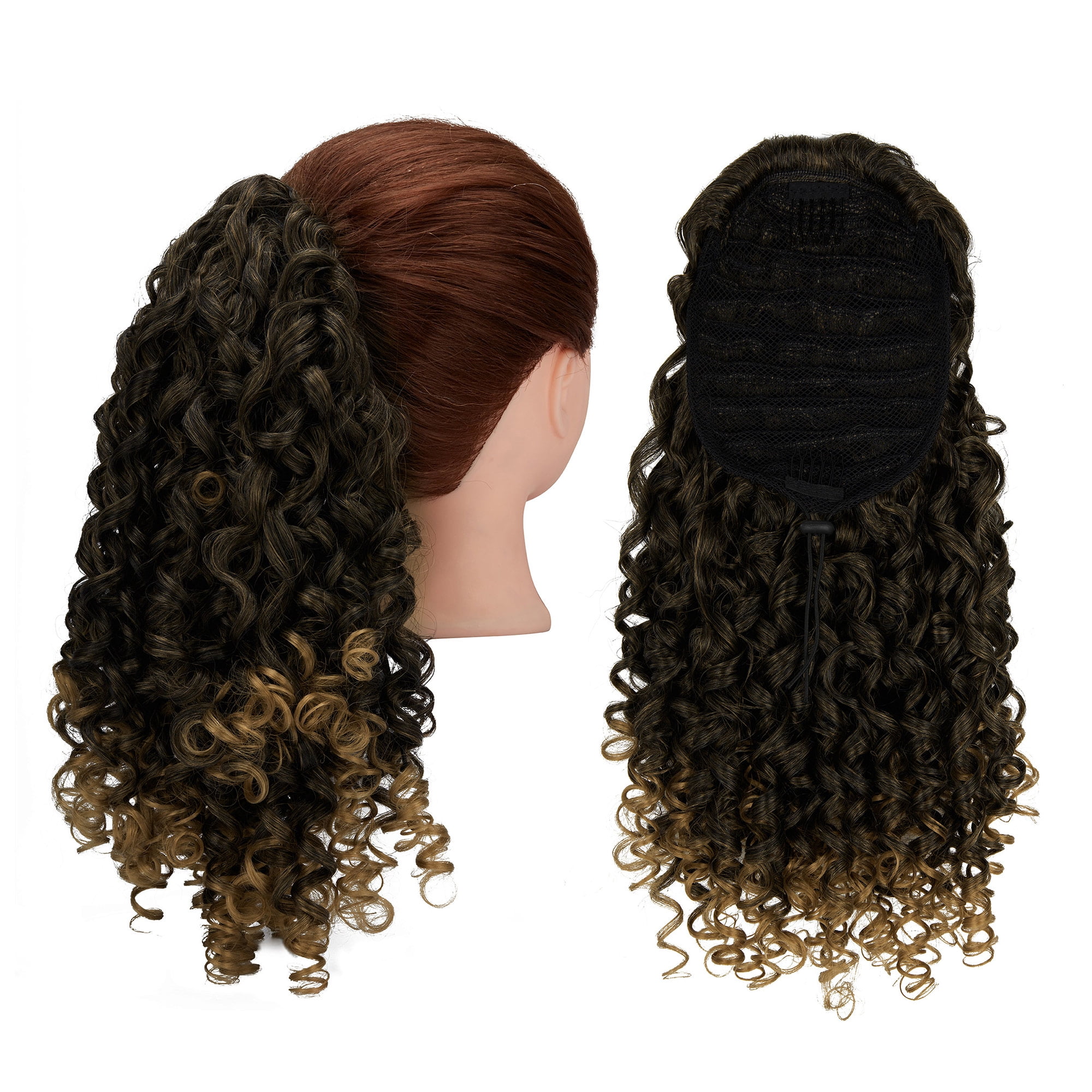 SAYFUT Curly Hair Ponytail Hairpiece Extension Natural Curl Wave Black  Drawstring Pony Tail Hair Pieces with 2 Clips on For Women 14 inch Natural  Wave Drawstring Ponytail - Walmart.com