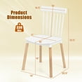 thumbnail image 3 of Gymax Set of 4 Windsor Dining Chairs Dining Chairs w/ Spindle Backs & Curved Seats White, 3 of 9