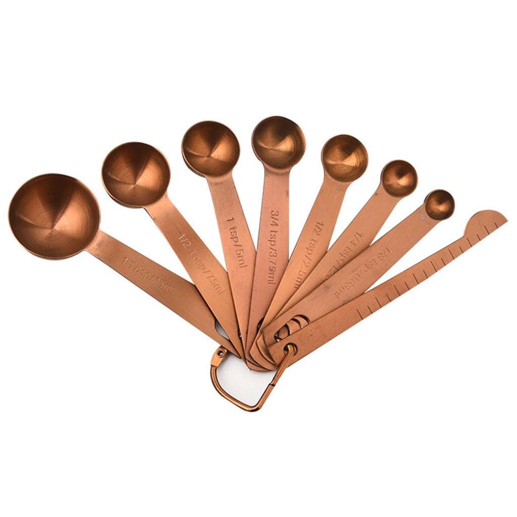 SIEYIO 8 Pack Stainless Steel Measuring Spoon Seasoning Spoons Baking Scale Measuring Spoon Set