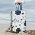 thumbnail image 7 of Pofeuu Cartoon Planets Print Luggage Suitcase Cover Protector Luggage Washable Covers Aesthetic for 18/24/28/32 inch Luggage（No luggage included）-Medium, 7 of 7