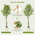 thumbnail image 4 of 6 ft Artificial Lemon Tree Indoor, Pre Potted Faux Lemon Tree with Realistic Fruit and Lifelike Leaves, Fake Lemom Plant with 100 Lights for Indoor Home Decor Office Living Room, 4 of 9