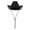 Black, variant on Yunliwuli Men Women Felt Cowboy Hat, Summer Wide Brim Western Hat Classic Solid Color Fedora Hat