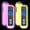 Yellow and Purple, variant on for Roku-Remote-Cover,Compatible with All Roku TV Remote Glow in The Dark Silicone Protective Case Blue and Green 2-Pack