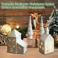 thumbnail image 5 of White Ceramic Christmas Village Houses, Christmas Village Sets, LED Lighted Christmas Village Houses, White Porcelain Village Town Houses, Christmas Town Scene Collection for Home Table Room Decor, 5 of 5