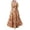 Orange, variant on Abaya Dress for Elegant Women's Printed Dress Long Sleeve Robe Sun Skirt with Detachable Waist Belt