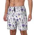 thumbnail image 2 of Gaeub Lavender Bicycle Mens Swim Trunks Stretch Beach Shorts Quick Dry for Men Swim Shorts Swimwear with Pockets- XX-Large, 2 of 9