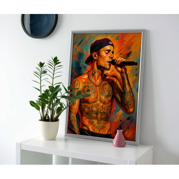 Justin Bieber Music Poster or Canvas Wall Art