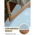 thumbnail image 4 of Christmas Gold Area Rug for Bedroom 4x6 Ft and White Snowflake Light Blue Super Soft fuzzy Throw Rug Non-Slip Fluffy Plush Indoor Floor Carpet for Living Room Nursery Home Decor, 4 of 8