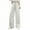 White, variant on Lenpel Women's Plus Size Casual Pants Elastic High Waisted Drawstring Wide Leg Cotton Linen Trousers Baggy Lounge Pants with Pockets