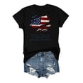 thumbnail image 3 of JFGHDG T-Shirts For Women Usa Themed 4th Of July Tee Daily Casual Anniversary Tee Men'S American Flag Anniversary Top Usa Patriotic Short Sleeve Tee Hawaiian Patriotic Black L, 3 of 4