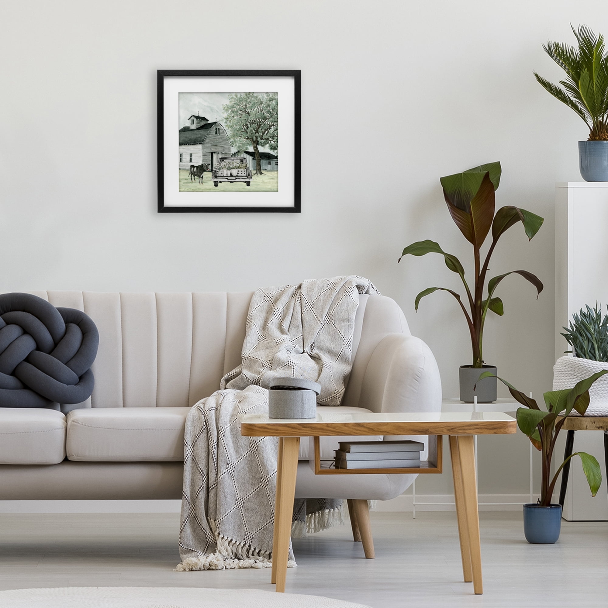 Stupell Industries Buttercup's Flowers on Farm Black Framed Print Under Glass, design by Cindy Jacobs