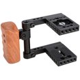 thumbnail image 1 of CAMVATE BlackMagic Pocket Cinema Camera Cage with Wooden Grip Handle, 1 of 4
