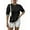Black 1, variant on Weardear Womens Knit Short Sleeve Summer Tops Solid Color Pullover Sweater Basic Crew Neck Casual Blouses